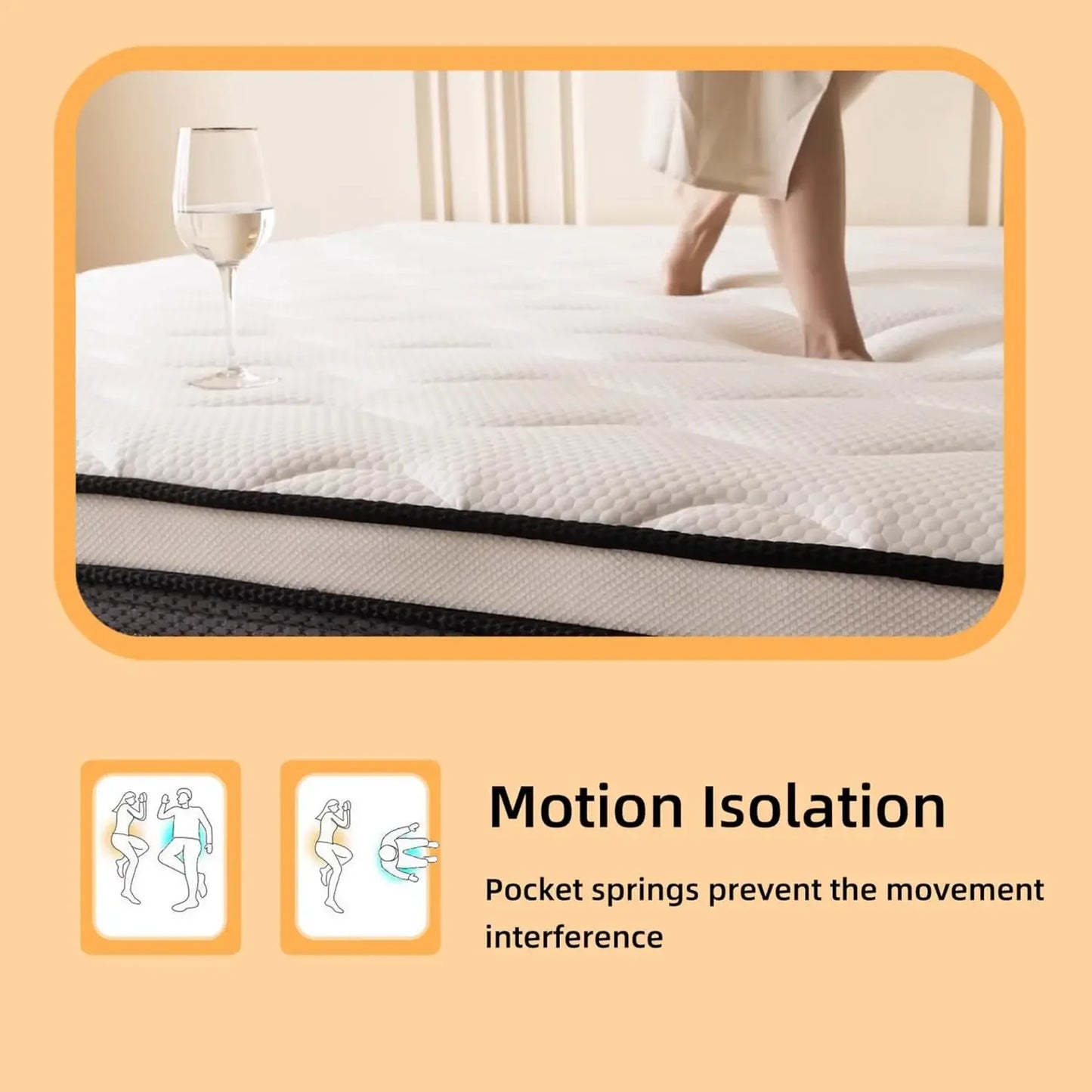 Memory Foam Hybrid Mattress With Individual Pocket Springs