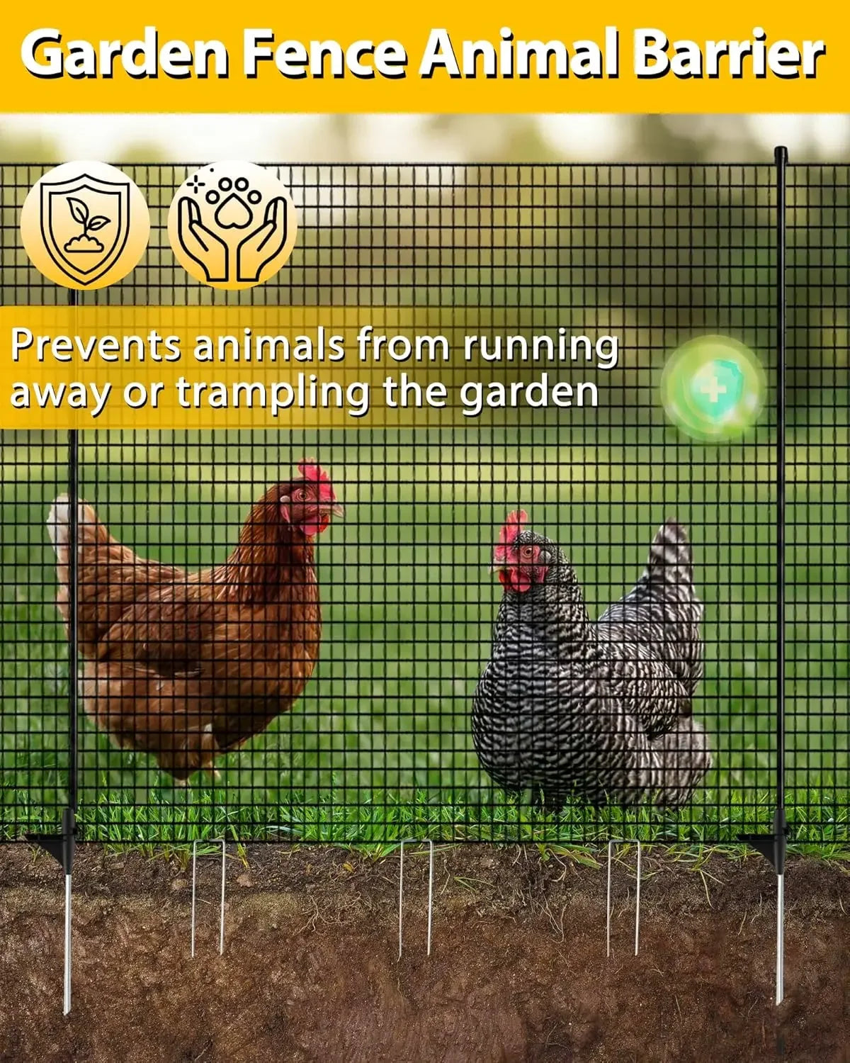 Temporary Fence With Posts Plastic Garden Fence For Animals