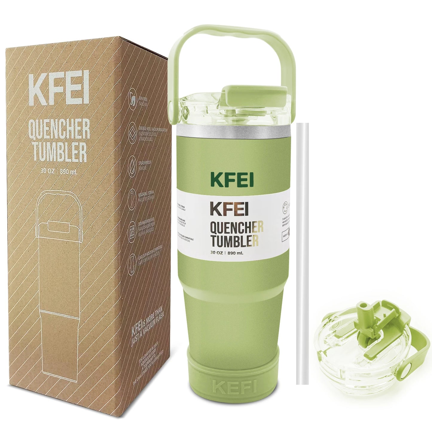 Double Wall Insulated Stainless Steel Tumbler With Lid And Straw