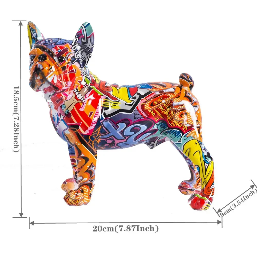 ChunRan Li89 Nordic Art French Bulldog Resin Crafts Home Decor