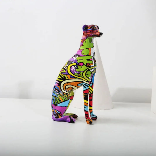 FLYuechun Ranan Welcome Greyhound Doberman Ornament Resin Decoration