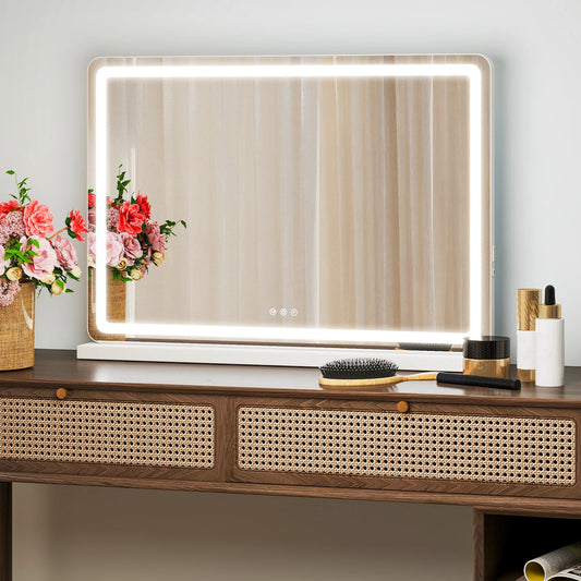 JHK LED Vanity Mirror With Lights Memory Function Dimmable 3 Color Modes