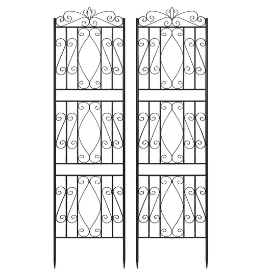 Rustproof Tall Garden Trellis for Climbing Plants Metal Plant Support Fence