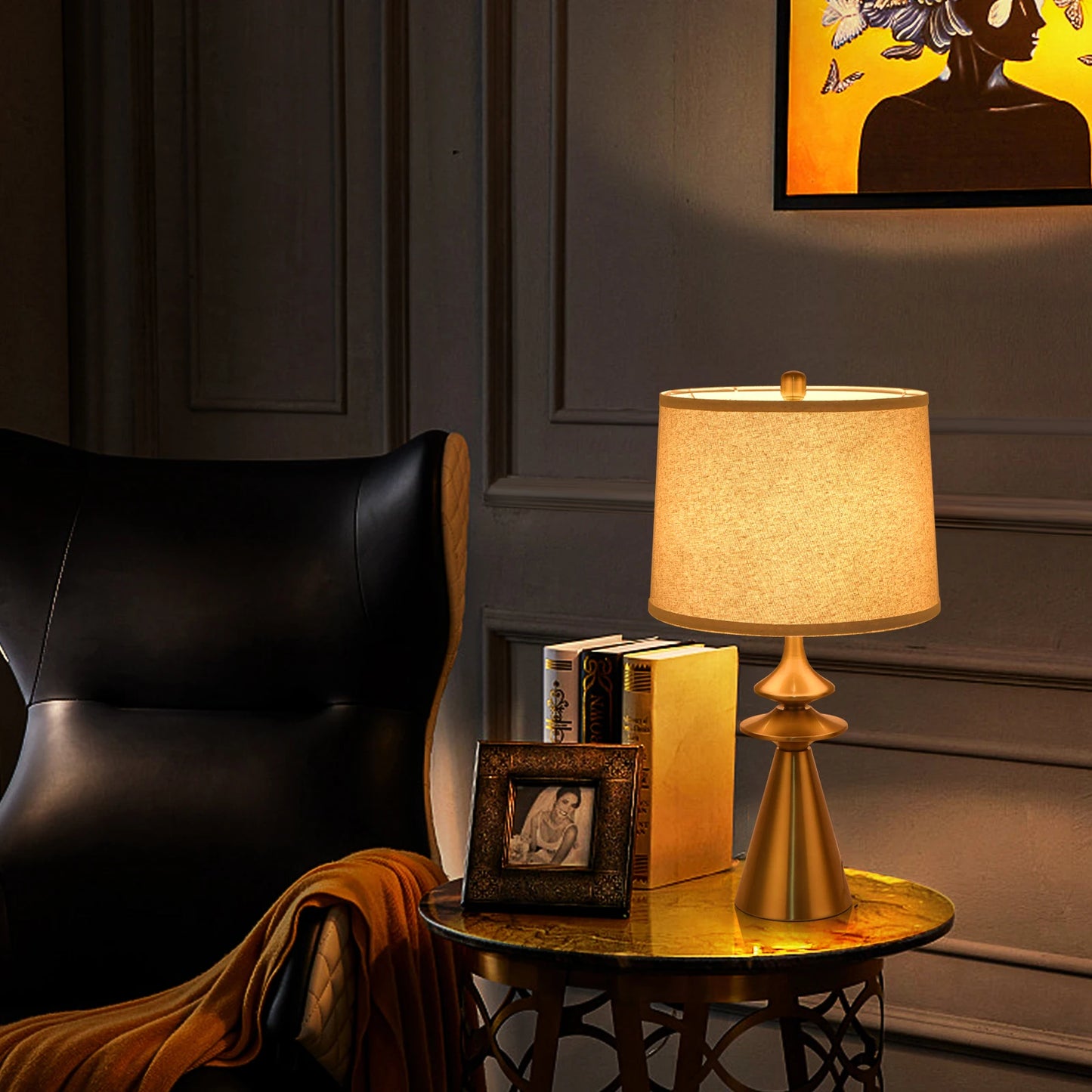Modern Table Lamp, Contemporary LED Light For Living Room, Bedroom