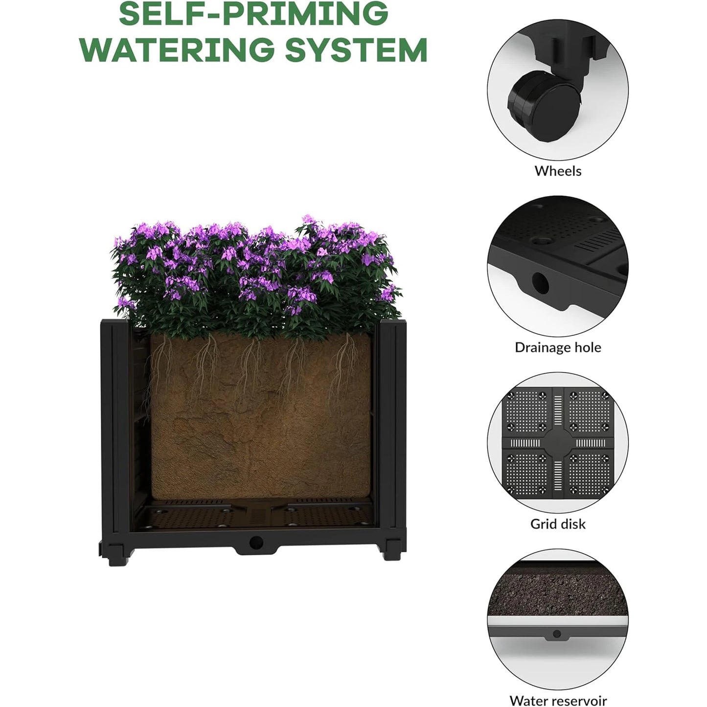 Raised Garden Bed with Trellis Arch  47" Wide Raised Planter Box for Flowers & Vines Wedding Garden Party Decoration