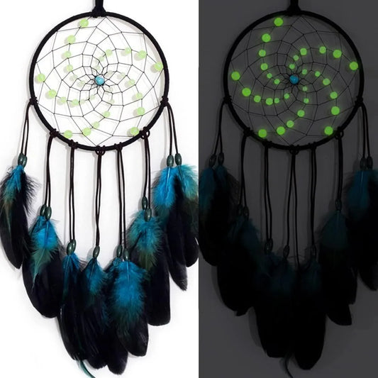 Luminous Beaded Dream Catcher Wall Hanging Decor for Bedroom