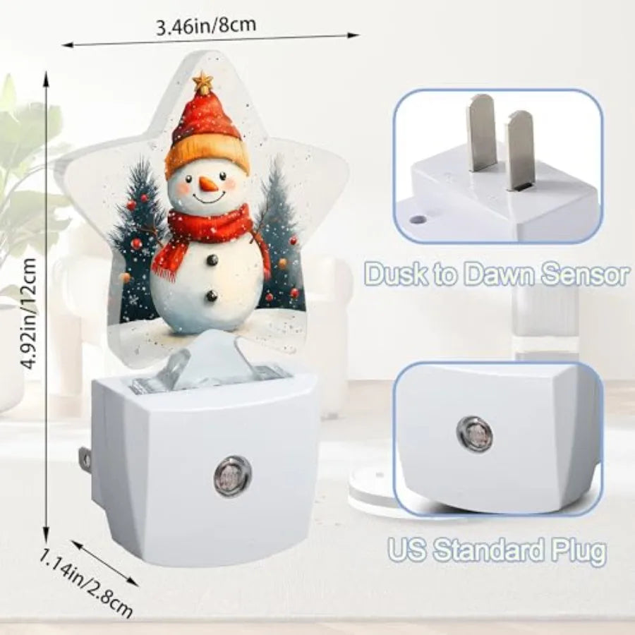 Dusk To Dawn Winter Tree Star Plug In Nightlight Sensor
