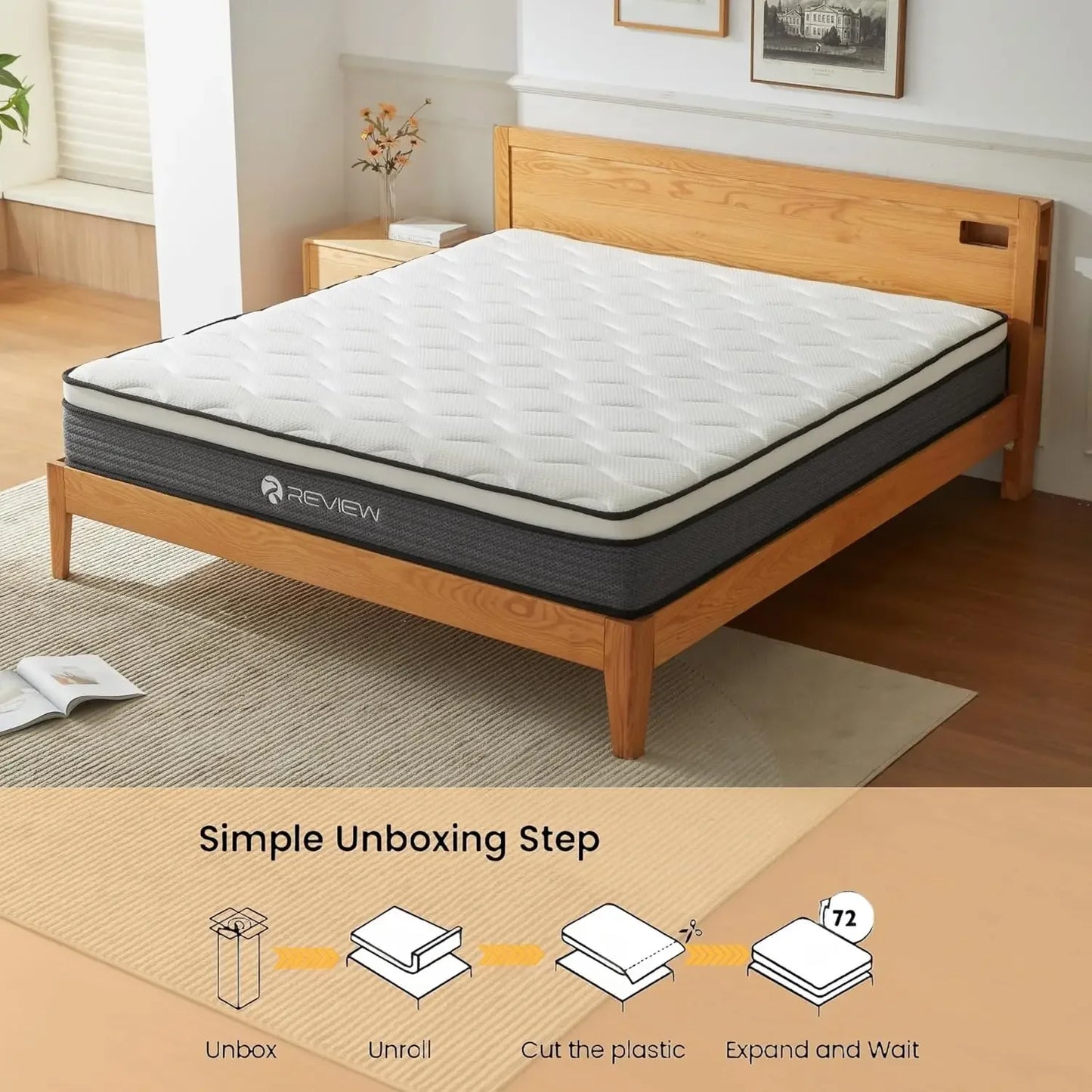 Memory Foam Hybrid Mattress With Individual Pocket Springs