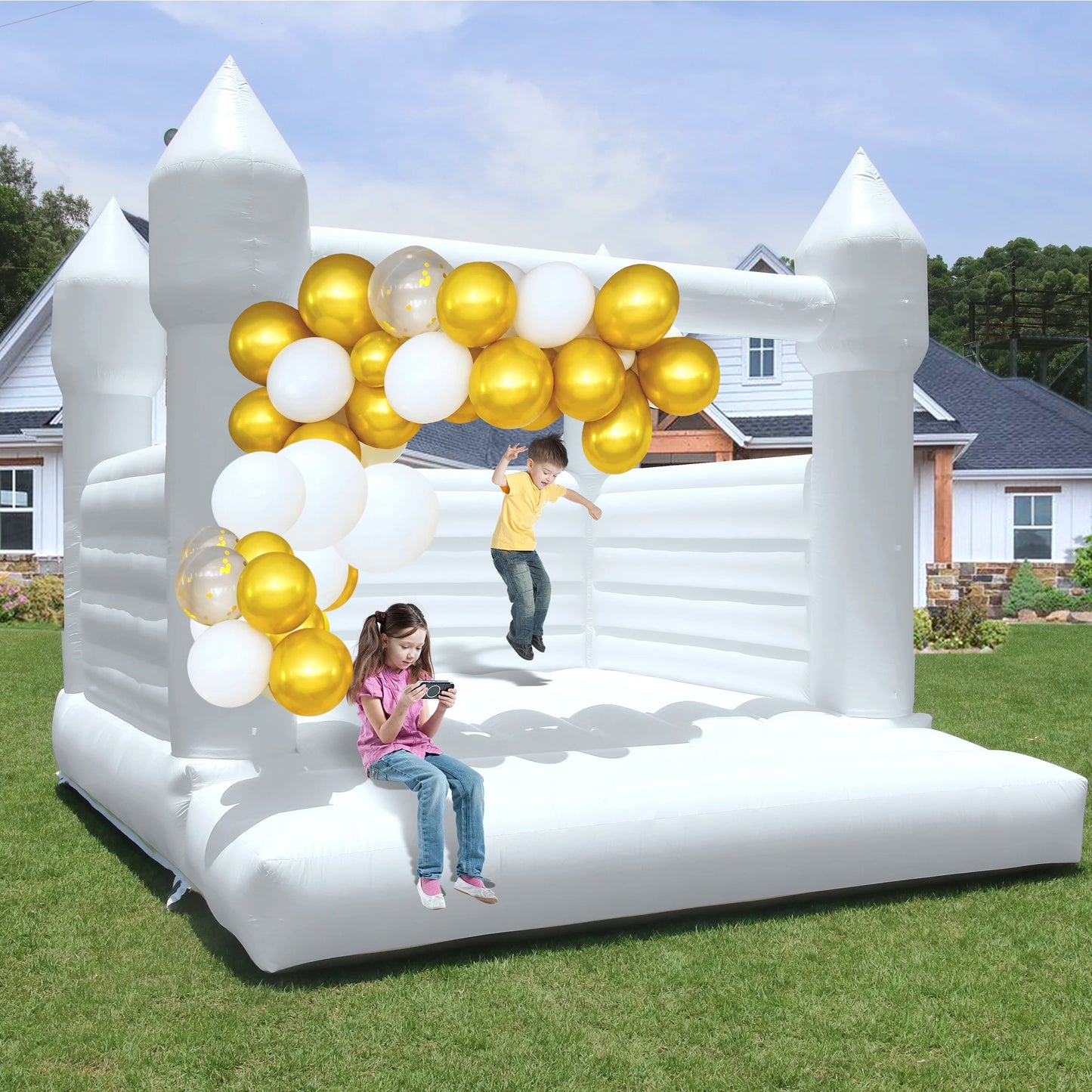RTS Inflatable Giant Bounce House Castle for Wedding Parties