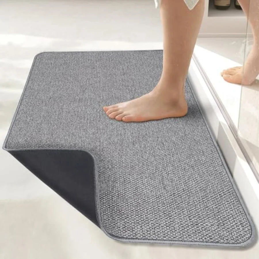 Quick Dry Machine Washable Non Slip Rubber Bathroom Bath Mat