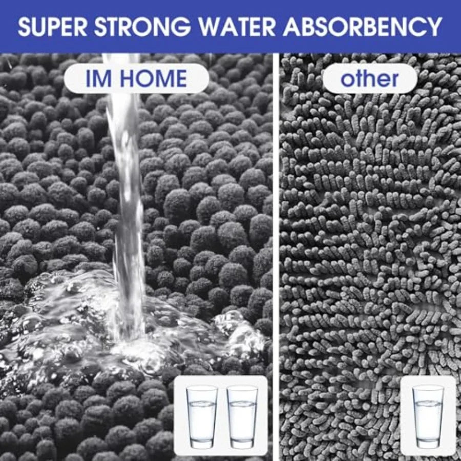 Soft Chenille Non Slip Absorbent Bathroom Rug Mat for Bath