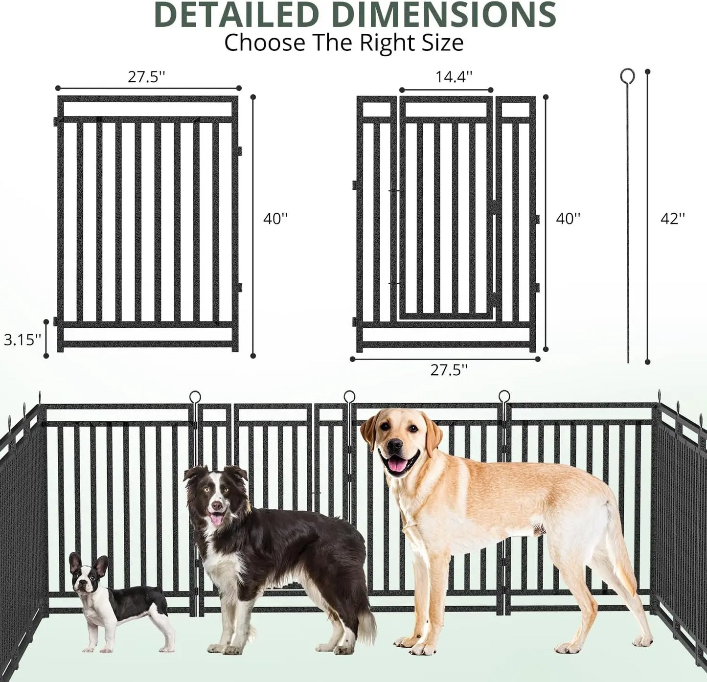Durable Dog Fence Outdoor Indoor Metal Playpen For Dogs