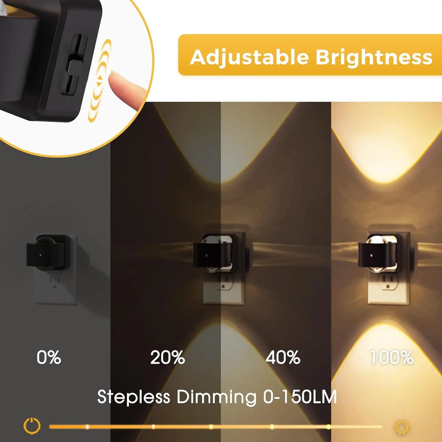 LED Night Light Projector With Dusk-to-Dawn Sensor