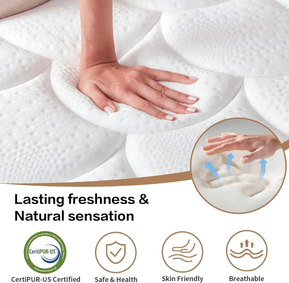 Hybrid Mattress With Pocket Springs CertiPUR-US Edge Support