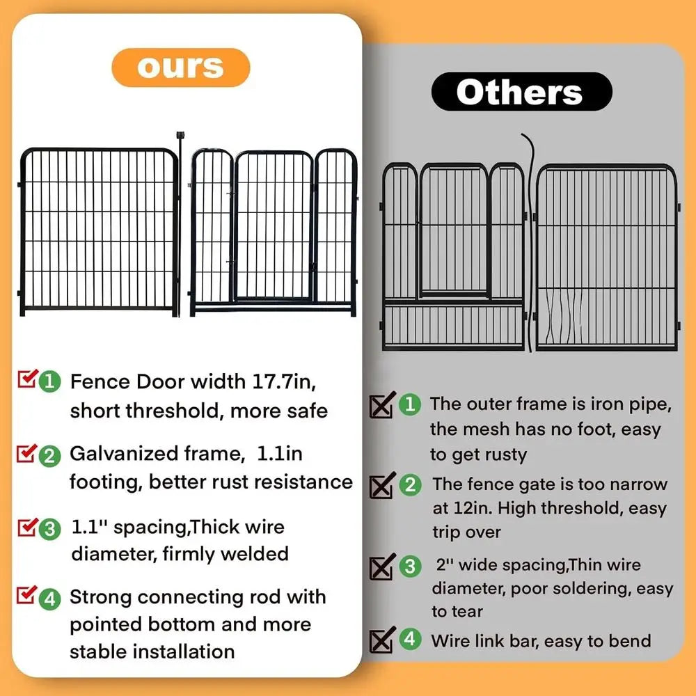 Animal Barrier Fence Garden Gate Durable Metal Construction