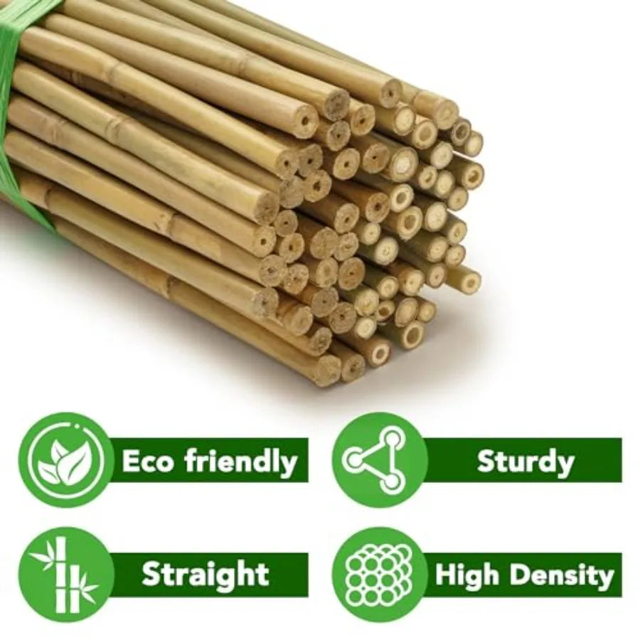 Natural Bamboo Garden Stakes 70 Pcs Plant Supports