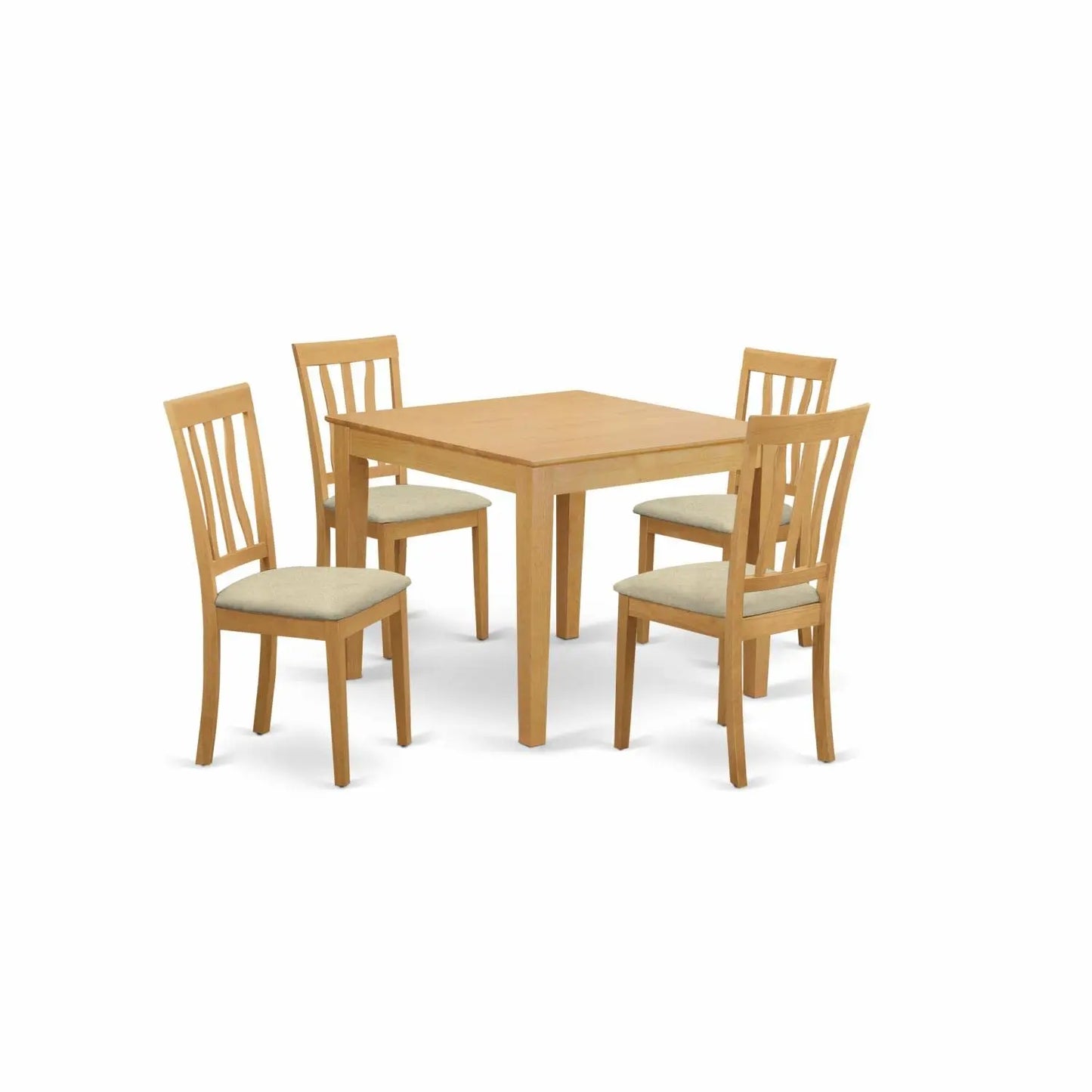 Oxford 5-Piece Traditional Wood Dining Set