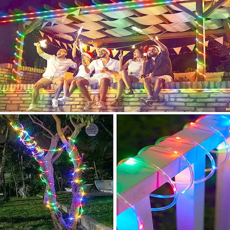Solar Powered Outdoor LED String Lights For Garden Party Decoration