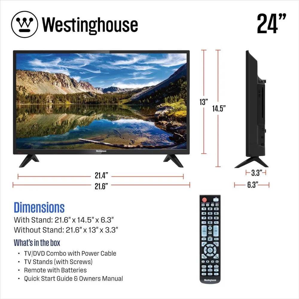 XMSJ Westinghouse TV With Built In DVD Player HD LED