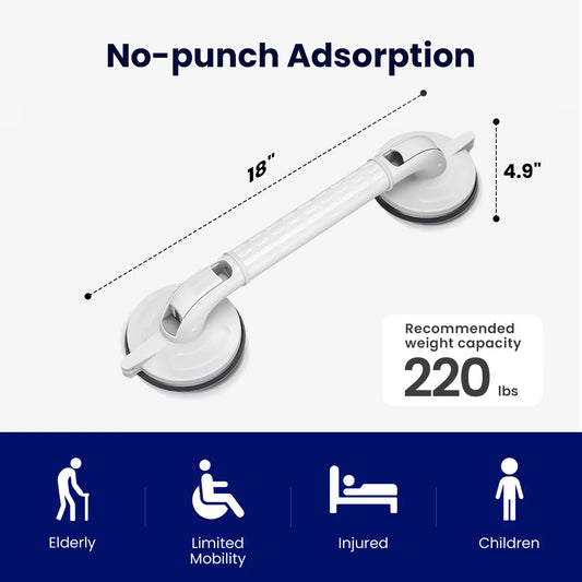 YF61 Heavy Duty Shower Grab Bar With Strong Suction Cups