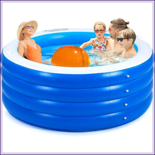 Inflatable Round Pool For Backyard Fun Easy Setup Today