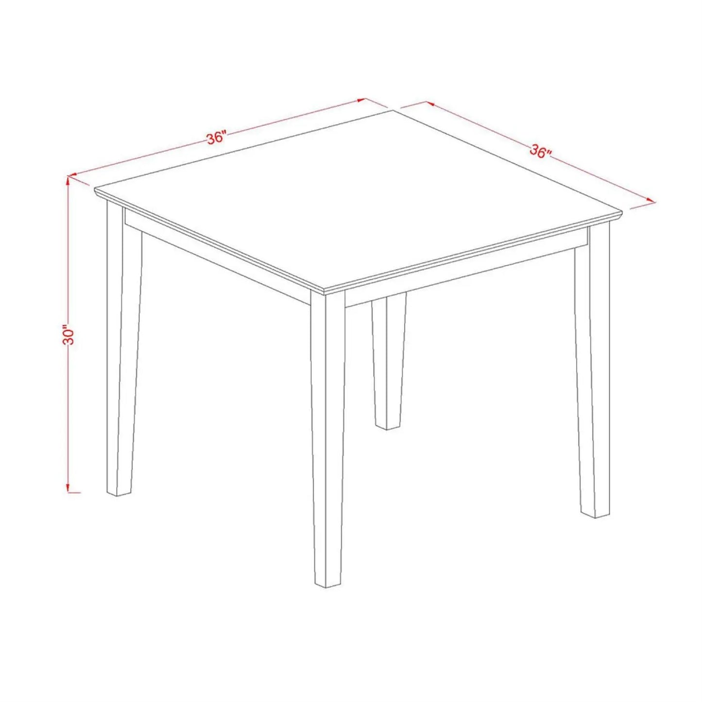 Oxford 5-Piece Traditional Wood Dining Set