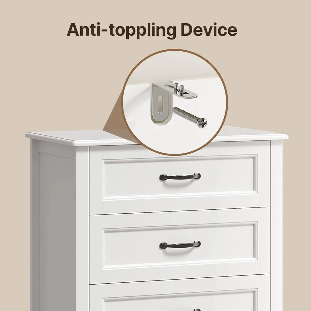 RBXC Chest of Drawers Dresser for Bedroom With Anti Tip