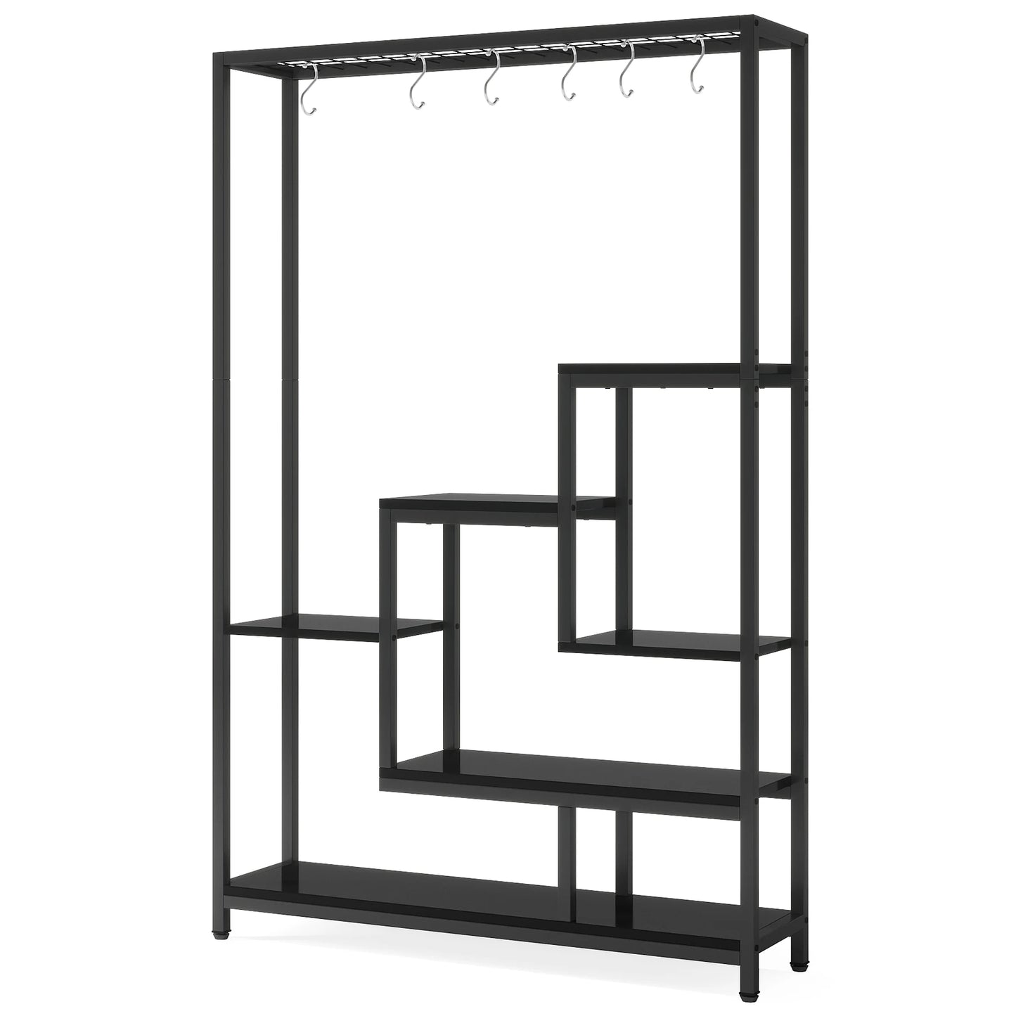 Tribesigns 5-Tier Indoor Plant Stand With Hanging Hooks