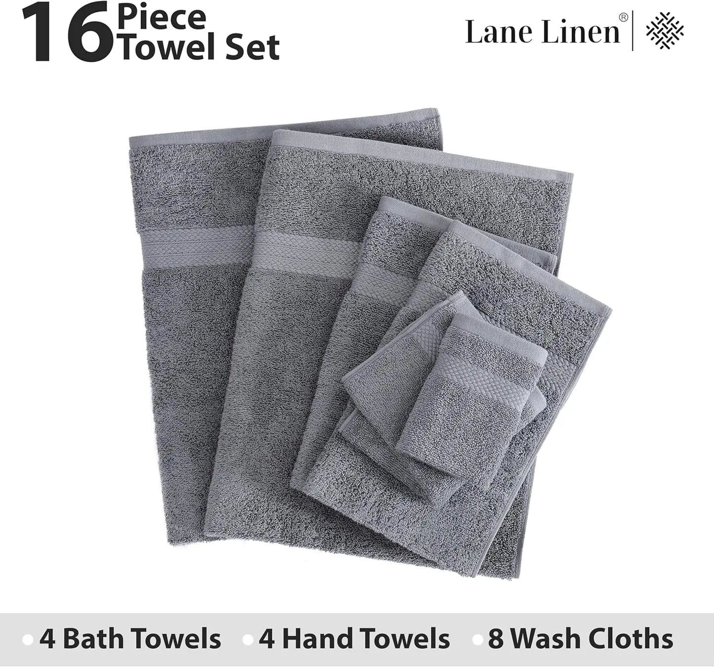 Luxury 100% Cotton Bath Towel Set Super Soft And Absorbent