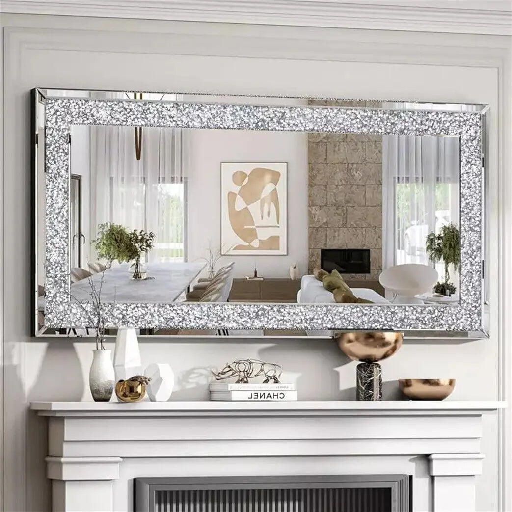 Crystal Crush Diamond Wall Mirror For Home Decor Living Room