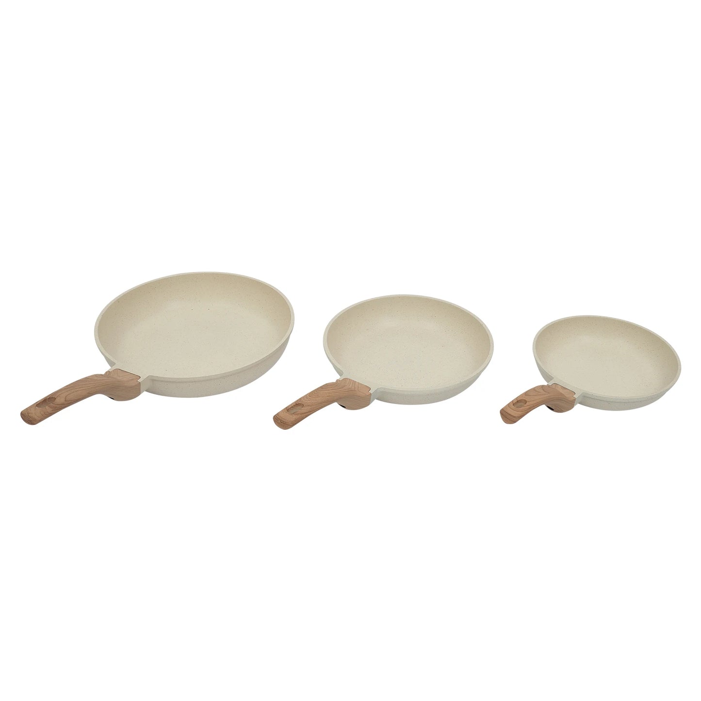 Bymaocar 3 Piece Frying Pan Set Stainless Steel Cookware Oven Safe