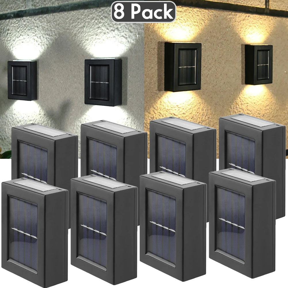 AlliLit Solar LED Wall Lights Outdoor Waterproof Garden