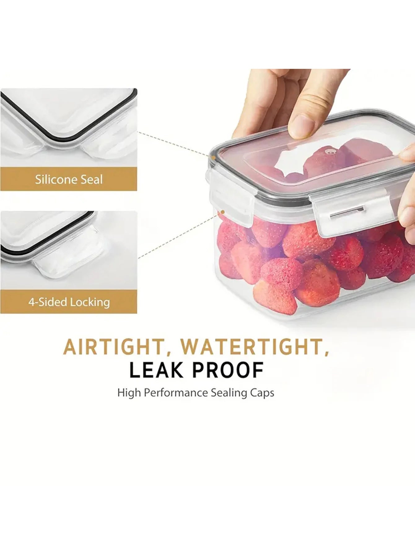 Airtight Food Storage Containers Set With Labels For Flour Coffee Beans Spices