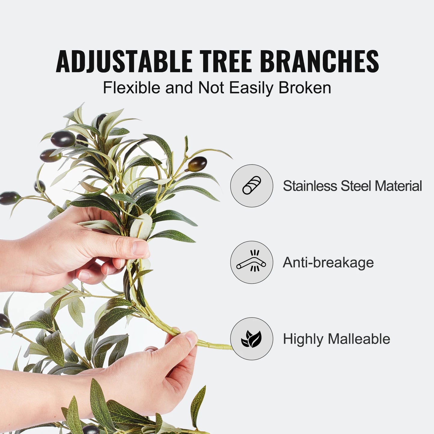 SucceBuy Artificial Olive Tree Tall Faux Plant With Anti Tilt Protection