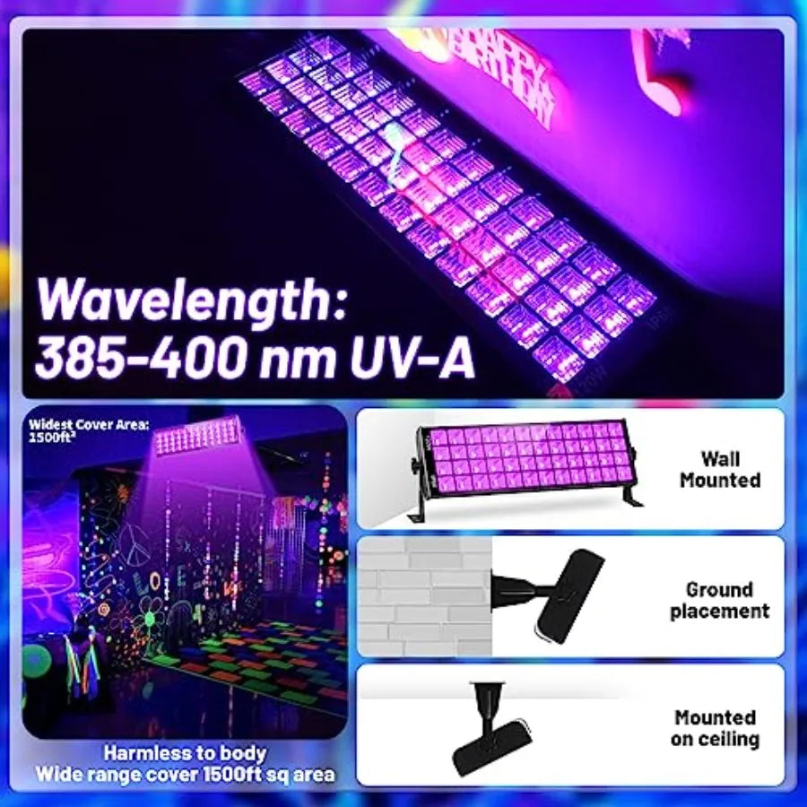 LED Blacklight for Halloween Parties, Neon Events and Body Paint