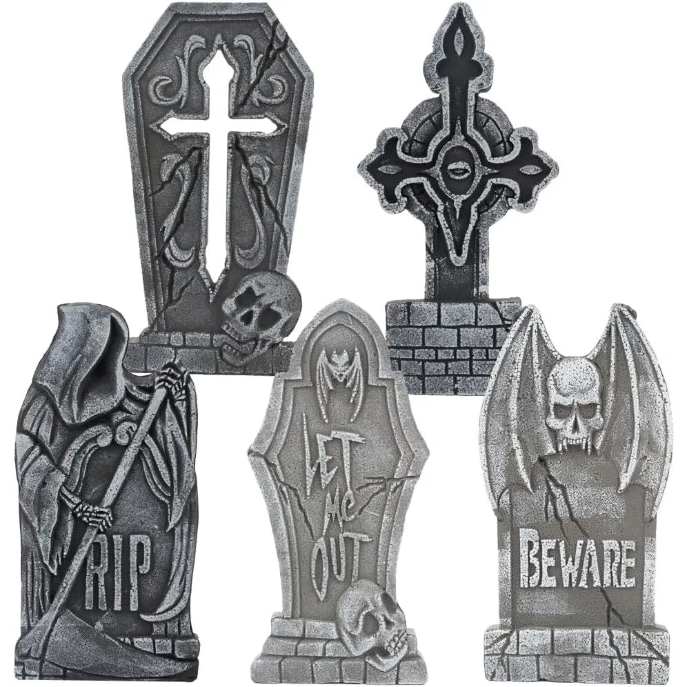 Halloween Tombstone Decorations Outdoor Graveyard Yard Decor