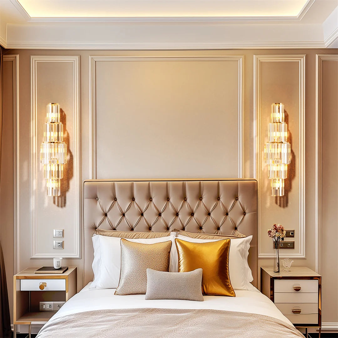 Crystal Wall Lamp 3 Layer Sconce Light With E14 LED