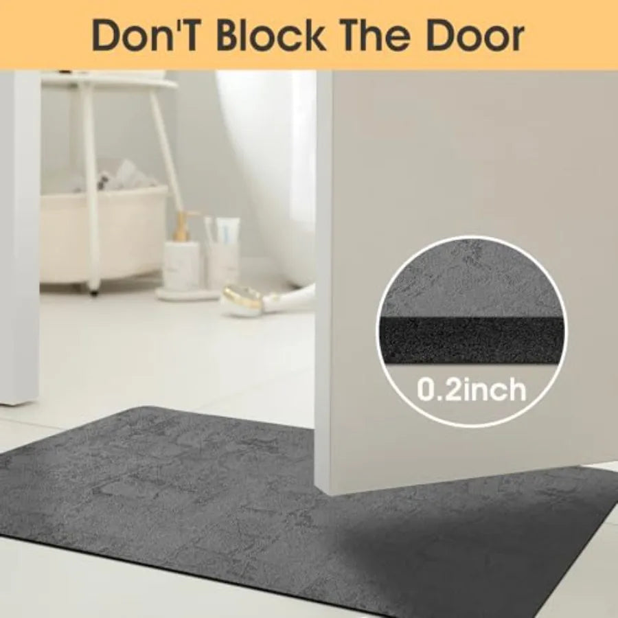 Non Slip Quick Dry Machine Washable Bath Mat Fits Under Doors