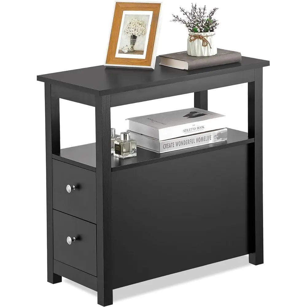 Multifunctional End Table With Storage For Living Room