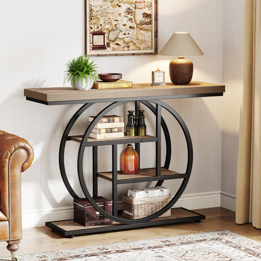 Tribesigns Four-Tier Industrial Console Table For Entryway