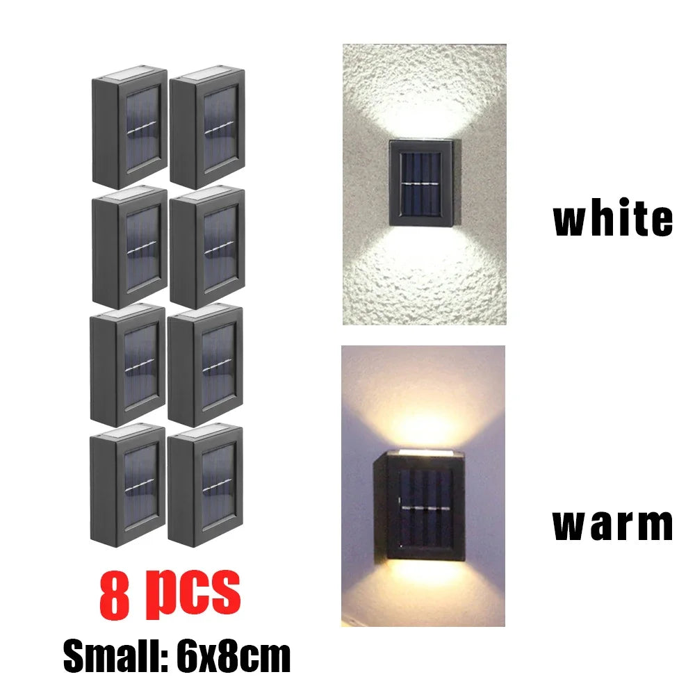 AlliLit Solar LED Wall Lights Outdoor Waterproof Garden