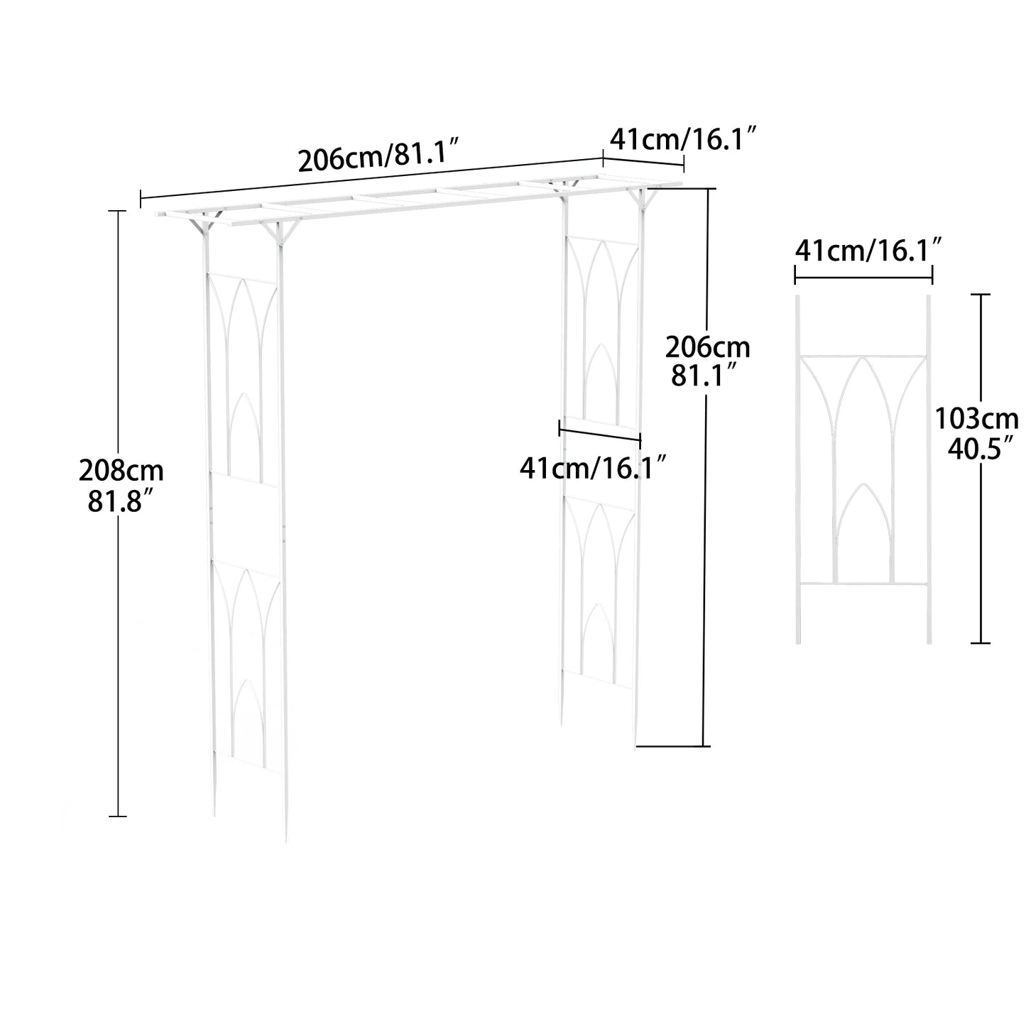 Garden Arch Arbor Metal Wedding Arch Decor Outdoors