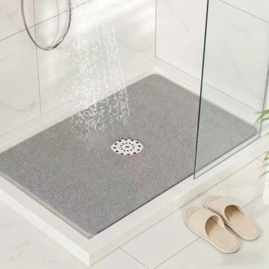 Non Slip Loofah Style Bathtub Mat With Center Drain Hole