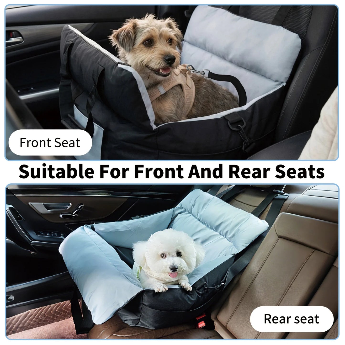 BINGOPAW Dog Car Seat For Small Dogs Washable Carrier Bed