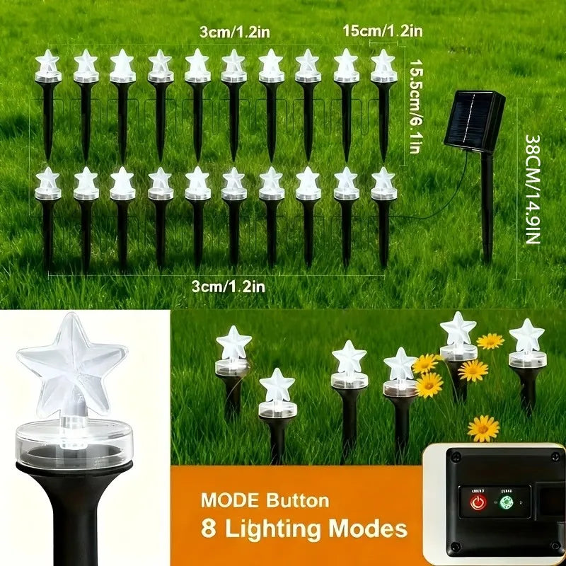 Solar Led Star String Lights For Garden Patios And Events
