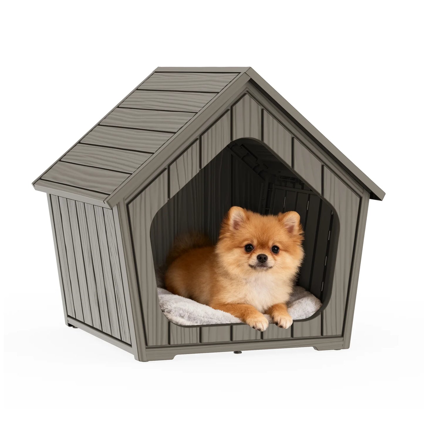 Gable Roof Plastic Pet House Outdoor Dog Shelter Waterproof
