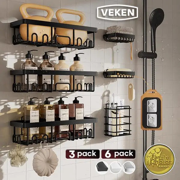 Rustproof No Drill Shower Caddy Bathroom Organizer Shelves