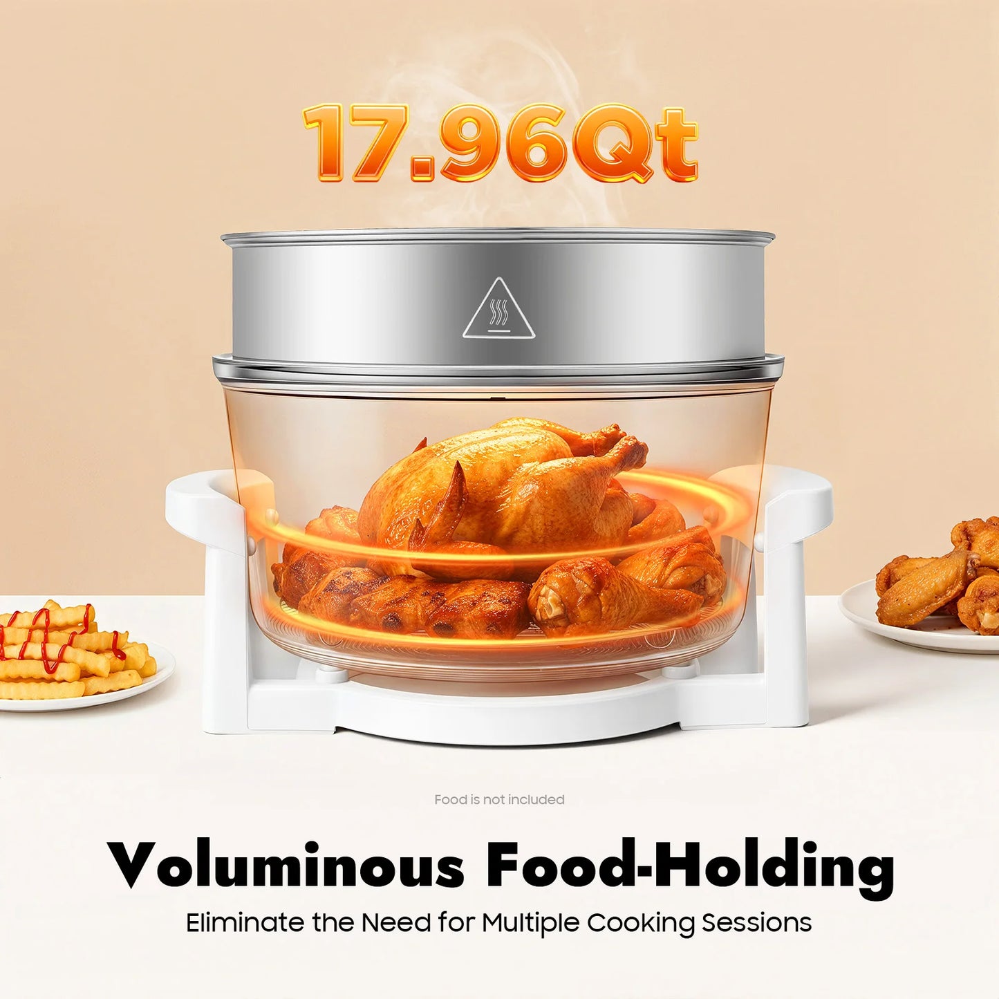 Visual Air Fryer Oil Free Cooker With Grill Rack Efficient