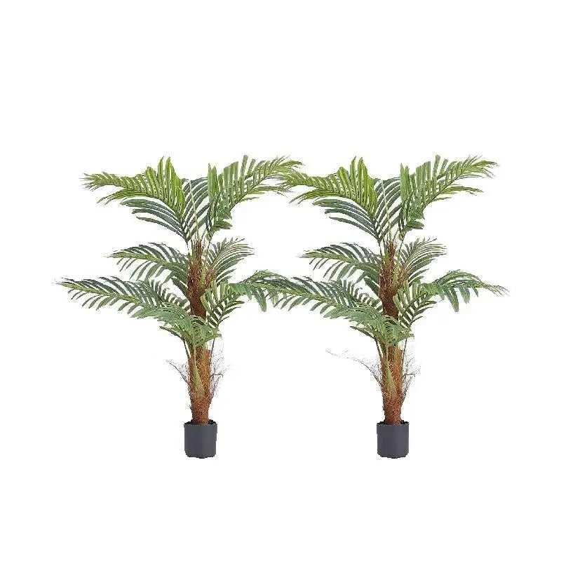 SucceBuy Artificial Palm Tree Faux Plant With Secure PE Material Low Maintenance