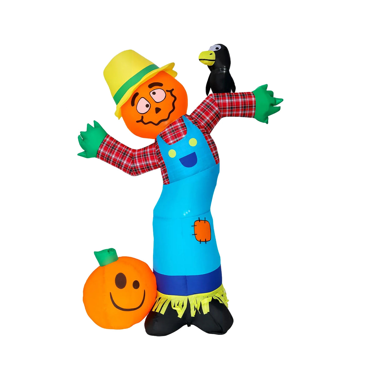 HiMISS Halloween Pumpkin Scarecrow Inflatable Outdoor Yard Decoration